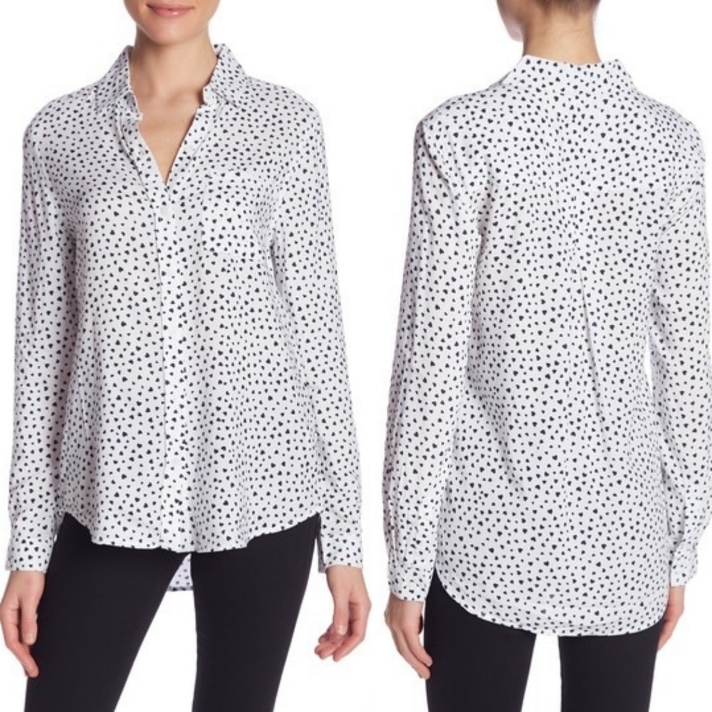 Beachlunchlounge Alana printed button front blouse